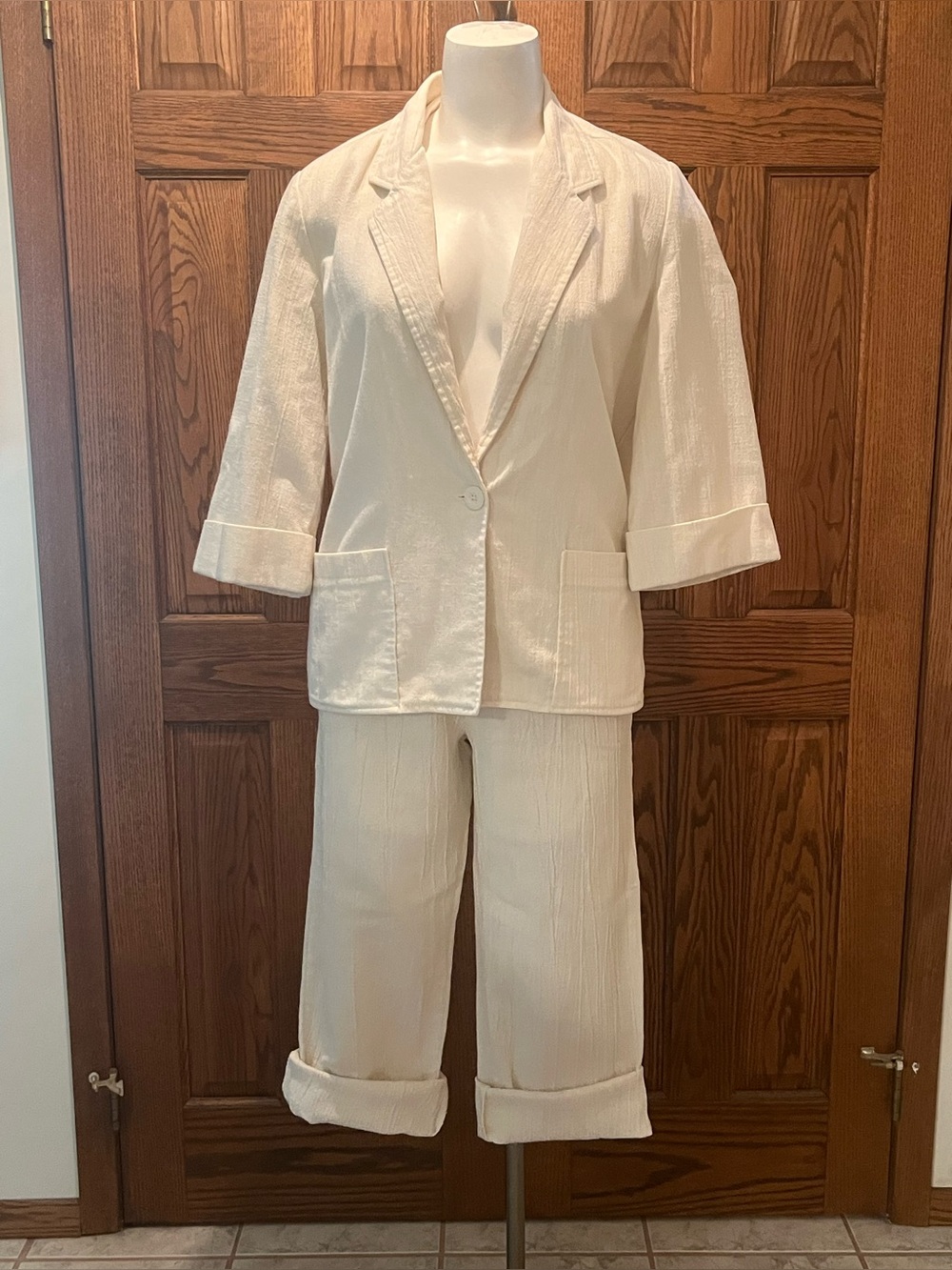 Vintage 70’s Cape Cod Match Mates Textured 2 piece Set - Blazer & Pants - Picture 2 of 11